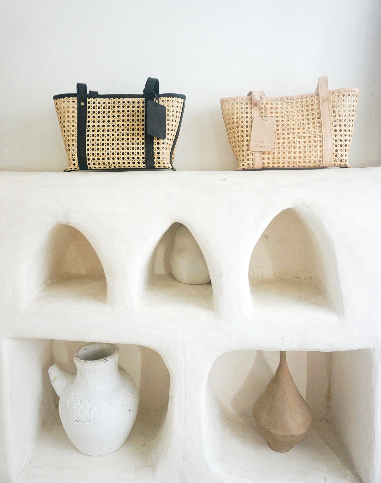 rattan handbag, real leather, straw bag